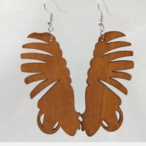 Boho wood laser-cut earrings